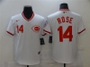 Cincinnati Reds #14 Pete Rose Vintage White Jersey